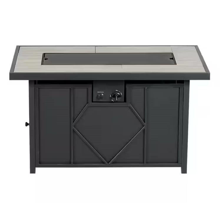 42-inch Outdoor Propane Gas Fire Pit Patio Table with Blue Fire Glass - Energize Trek
