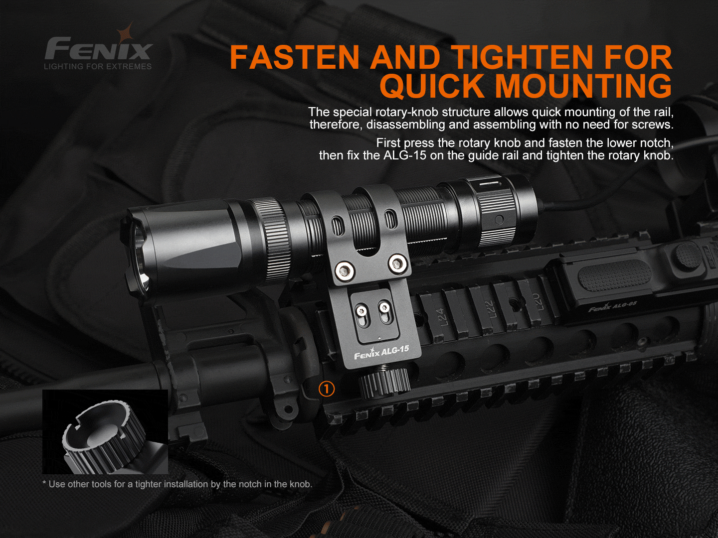 Fenix ALG-15 Tactical Rail Mount - Energize Trek
