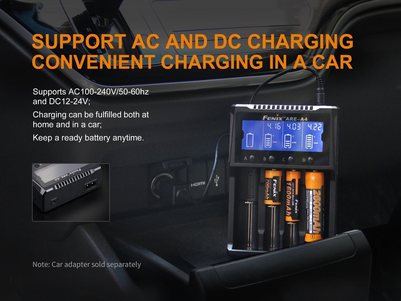 Fenix ARE-A4 Multifunctional Battery Charger - Energize Trek