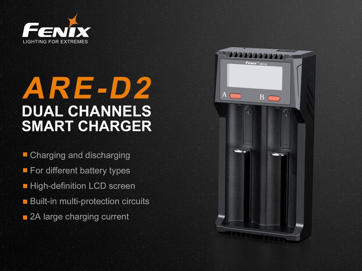 Fenix ARE-D2 Dual Channel Smart Battery Charger - Energize Trek