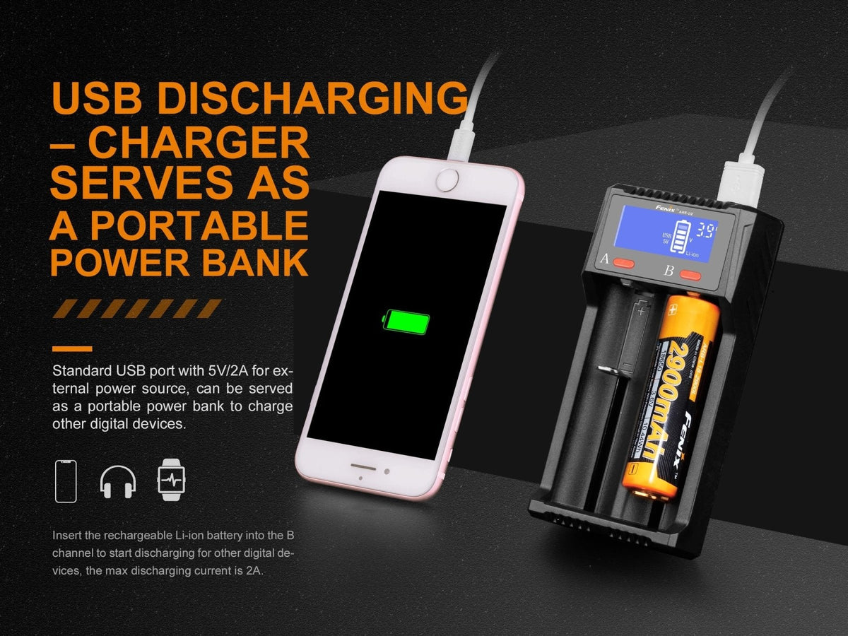 Fenix ARE-D2 Dual Channel Smart Battery Charger - Energize Trek