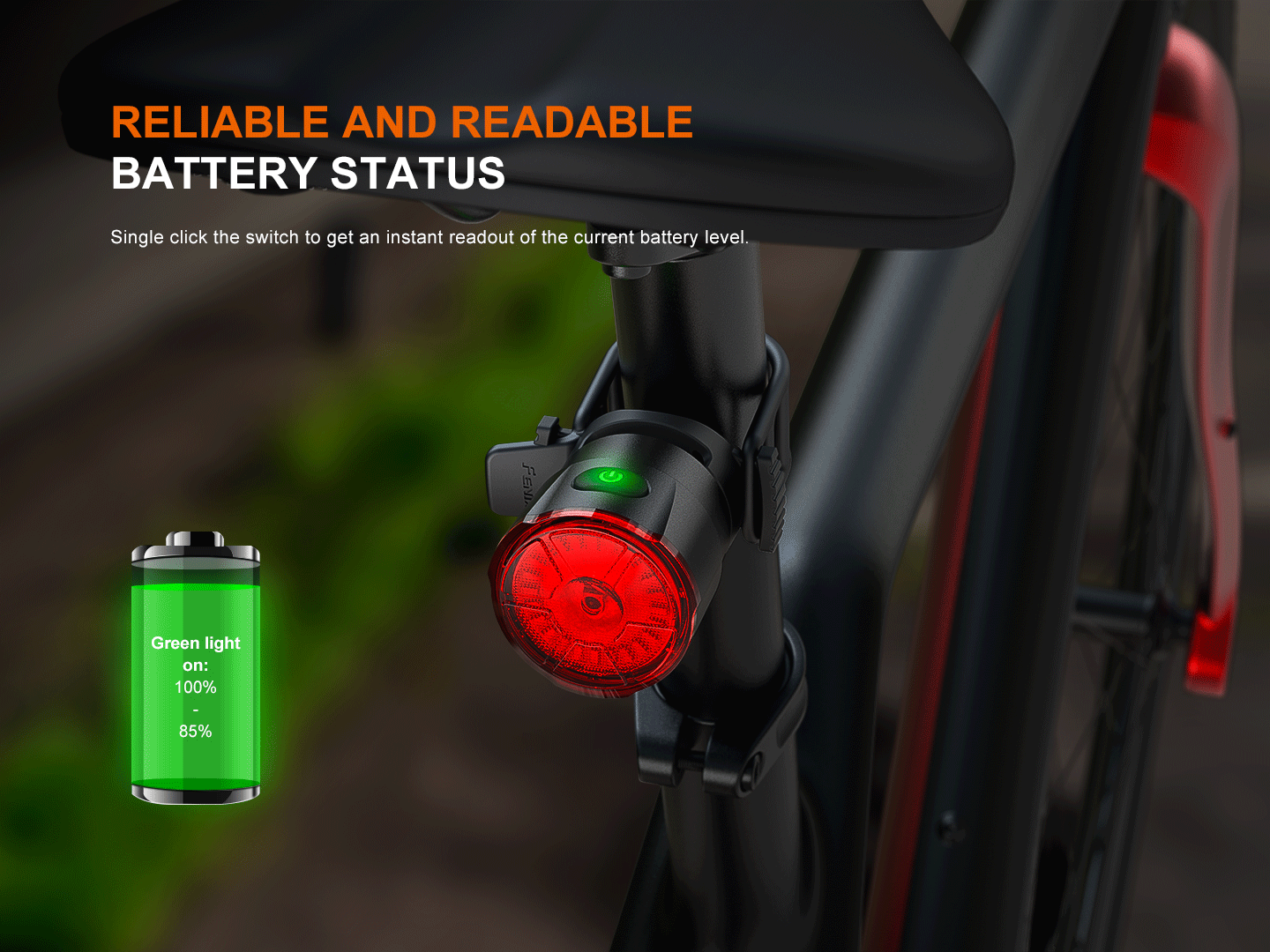 Fenix BC06R Smart-Brake Bicycle Taillight - Energize Trek