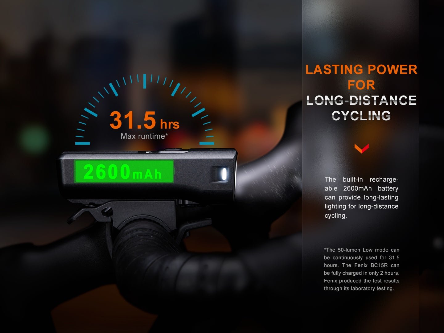 Fenix BC15R Lightweight Rechargeable Bicycle Light - Energize Trek