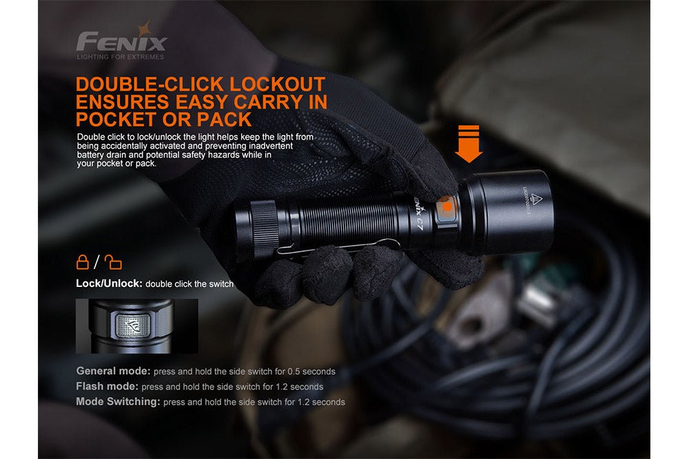 Fenix C7 High-performance Rechargeable LED Flashlight - 3000 Lumens - Energize Trek