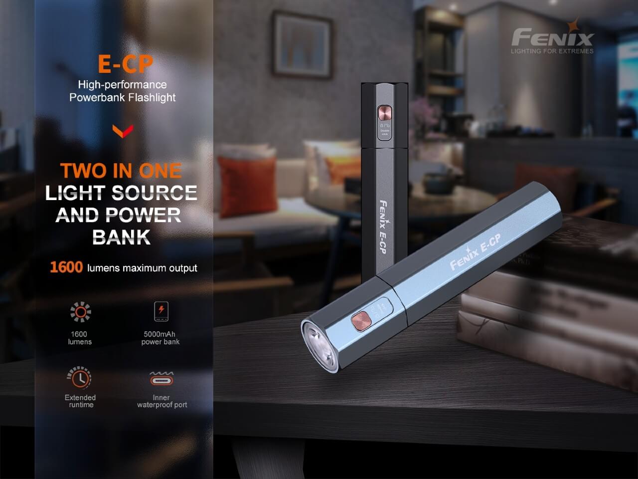 Fenix E-CP 1600-lumen LED Flashlight/Powerbank - Energize Trek