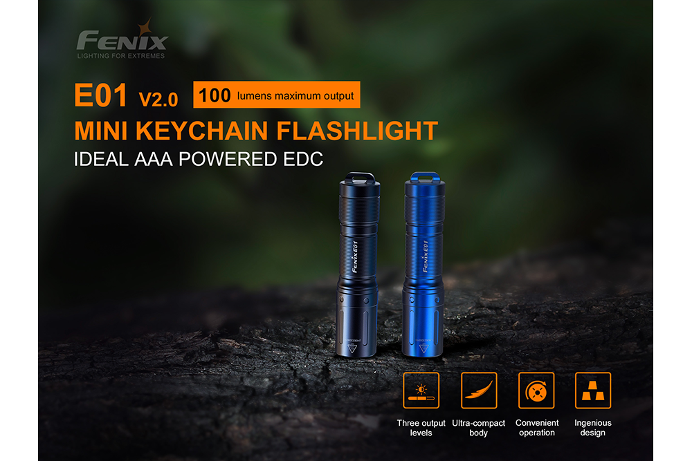 Fenix E01 V2.0 AAA LED Flashlight - Energize Trek