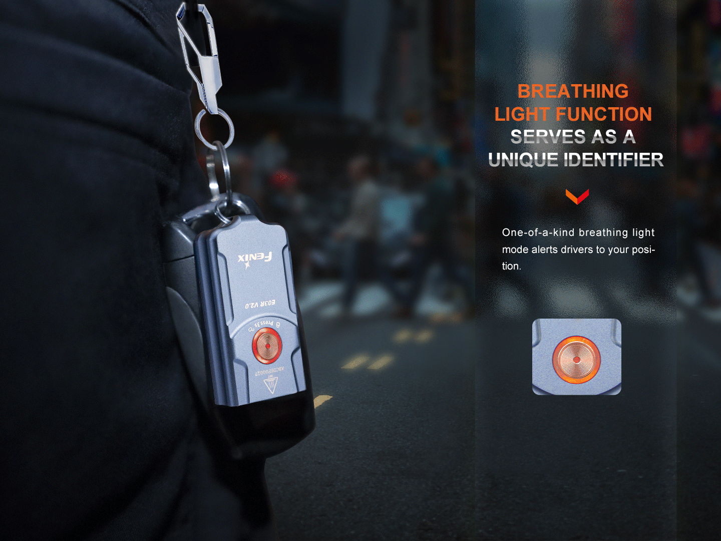 Fenix E03R V2 Keychain Flashlight - Energize Trek