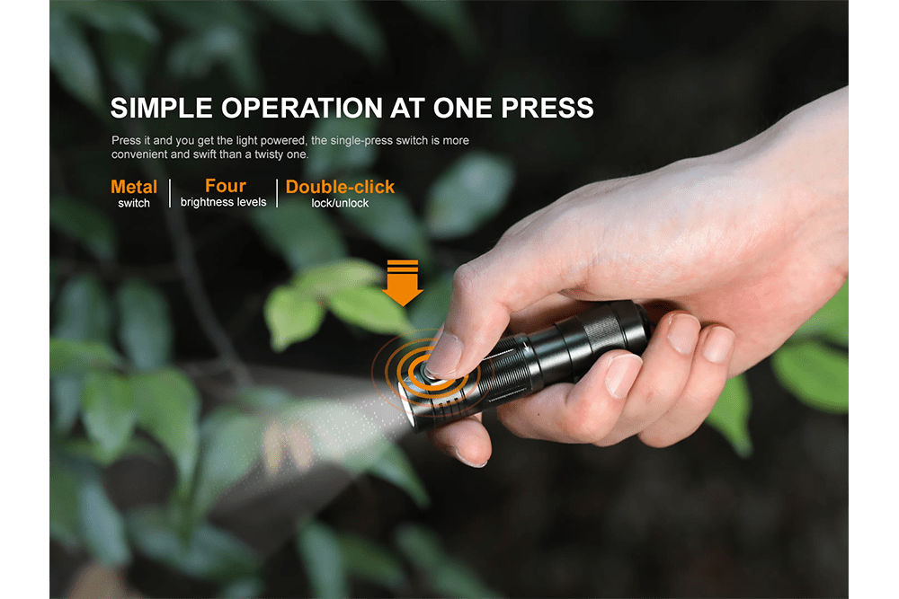 Fenix E09R Rechargeable High-Output Flashlight - 600 Lumens - Energize Trek