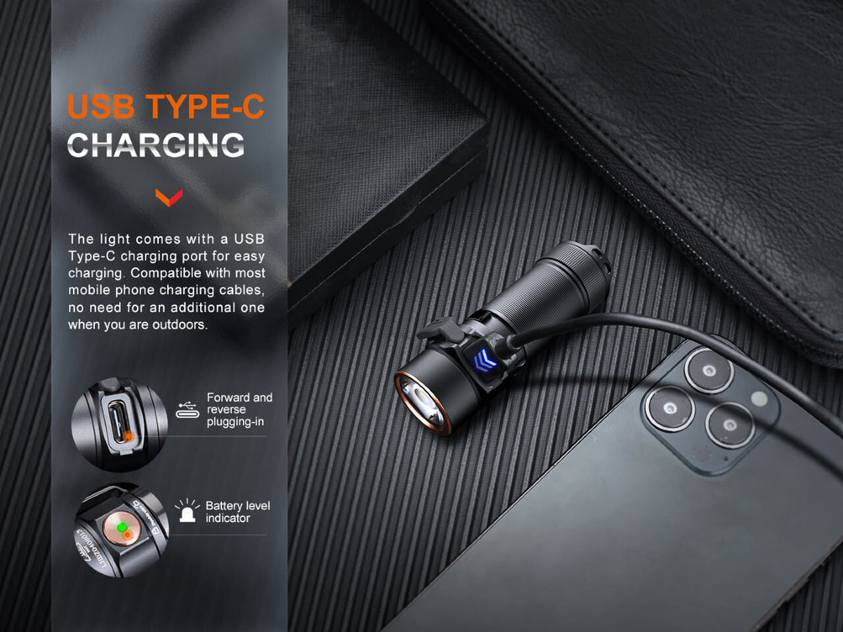 Fenix E18R V2 Rechargeable LED Flashlight - Energize Trek