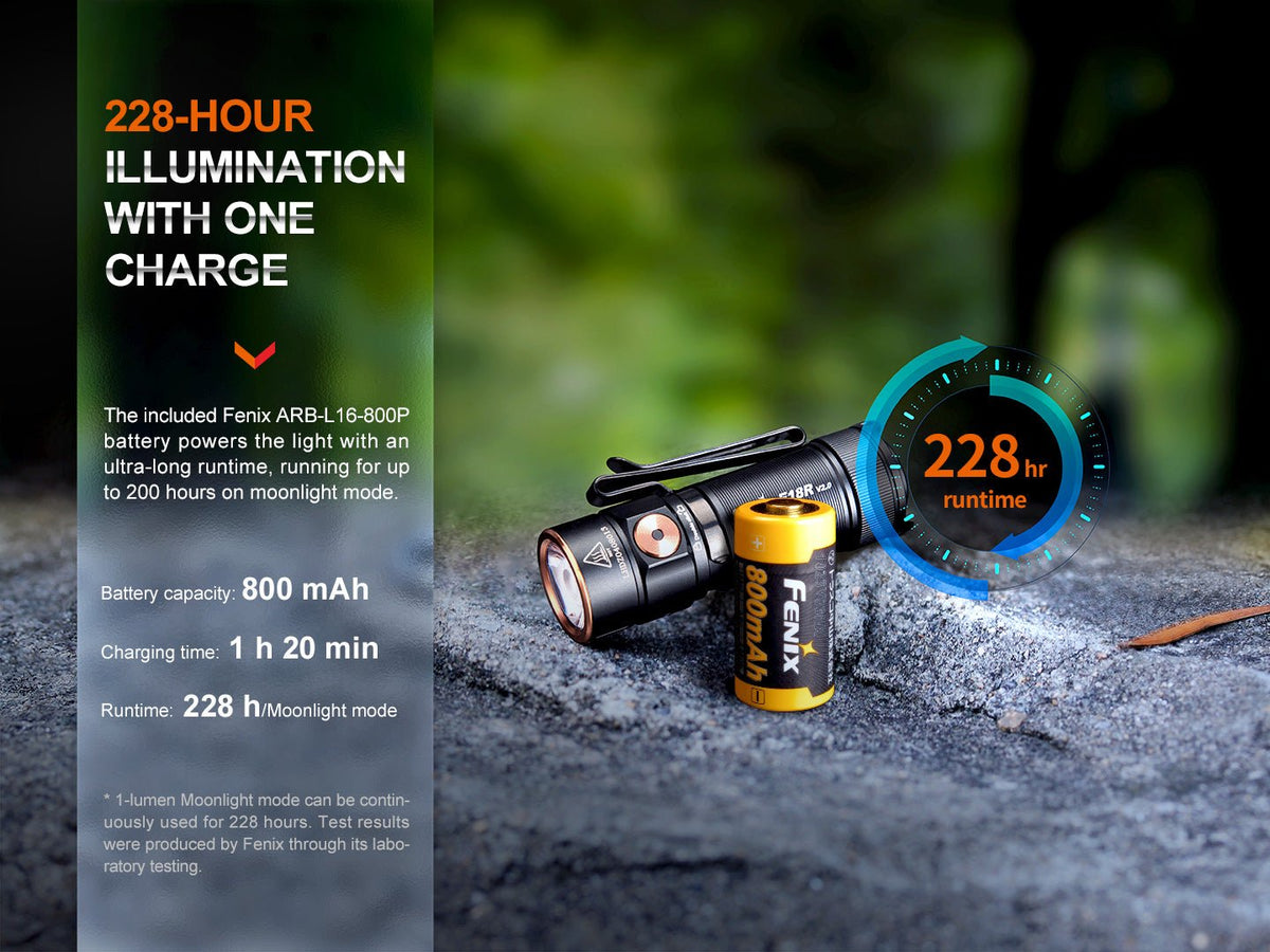 Fenix E18R V2 Rechargeable LED Flashlight - Energize Trek