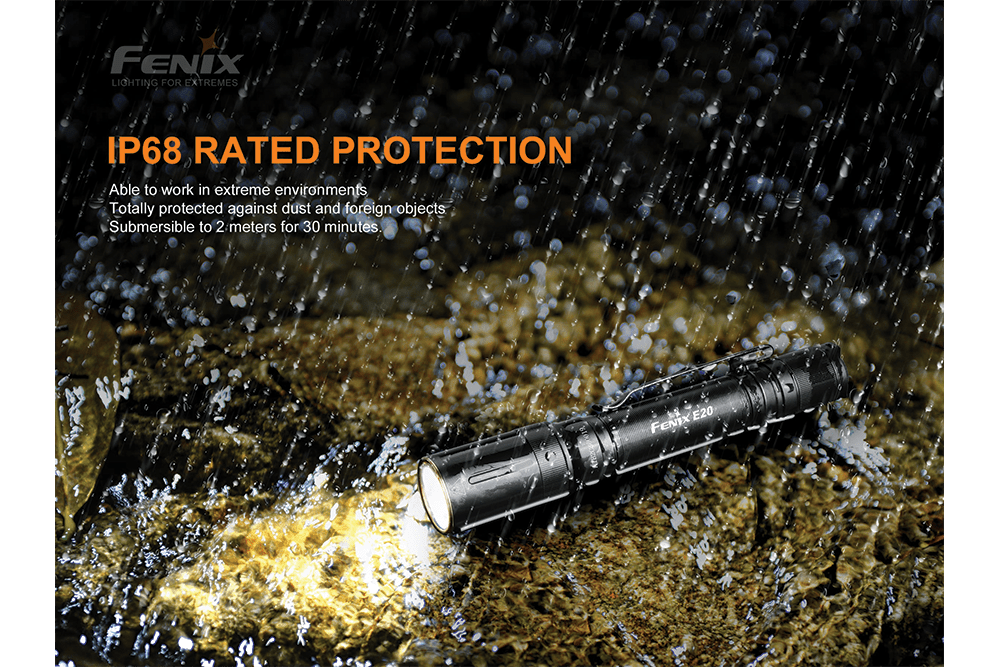 Fenix E20 V2.0 EDC Flashlight - 350 Lumens - Energize Trek
