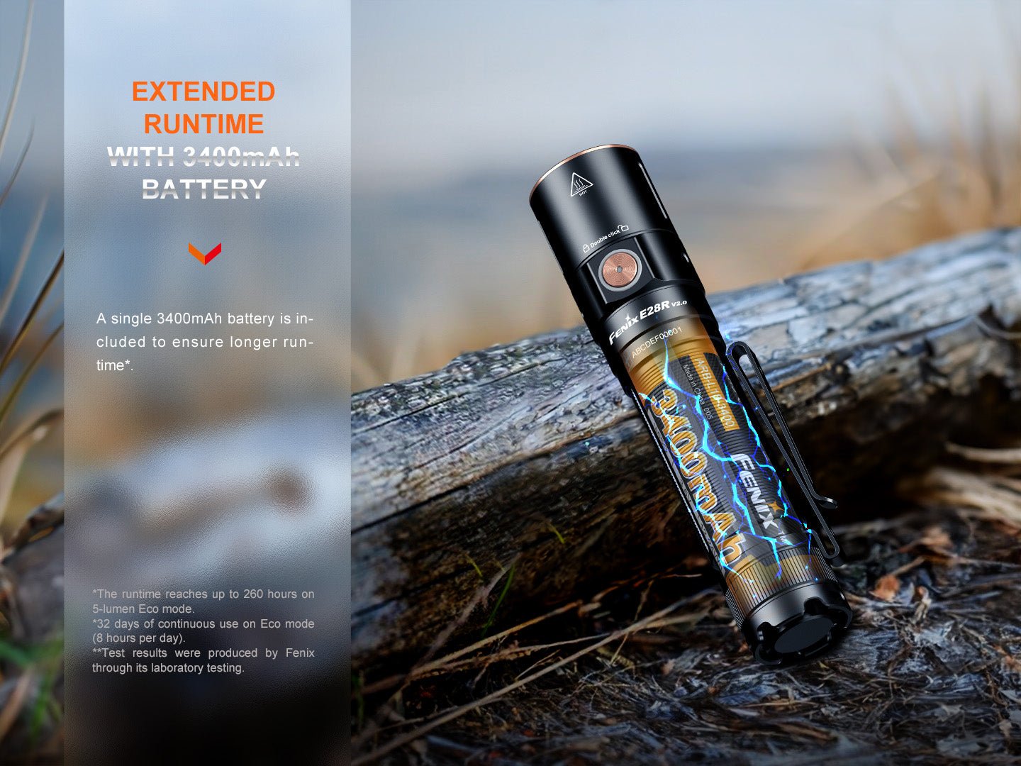 Fenix E28R V2 Rechargeable EDC Flashlight - Energize Trek