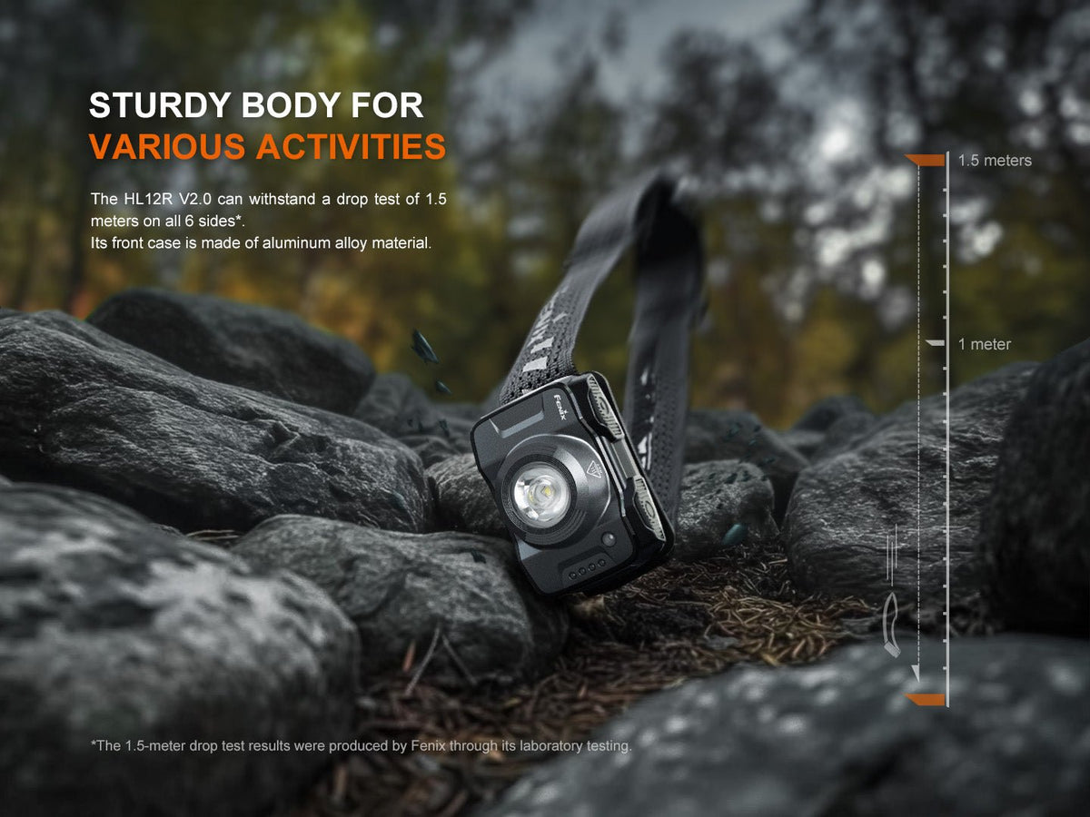 Fenix HL12R V2 Ultralight Outdoor Rechargeable Headlamp - Energize Trek
