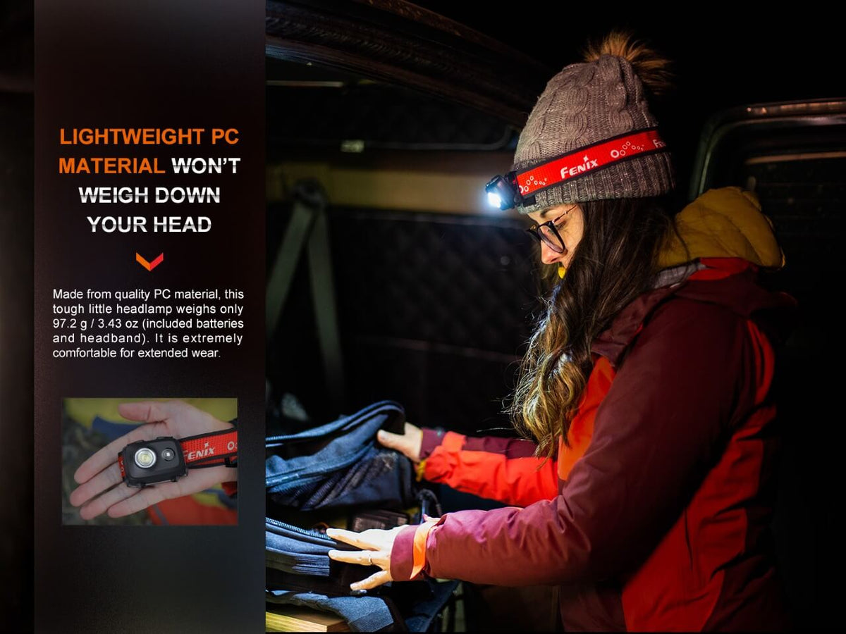 Fenix HL16 Lightweight Outdoor Hiking LED Headlamp - Energize Trek