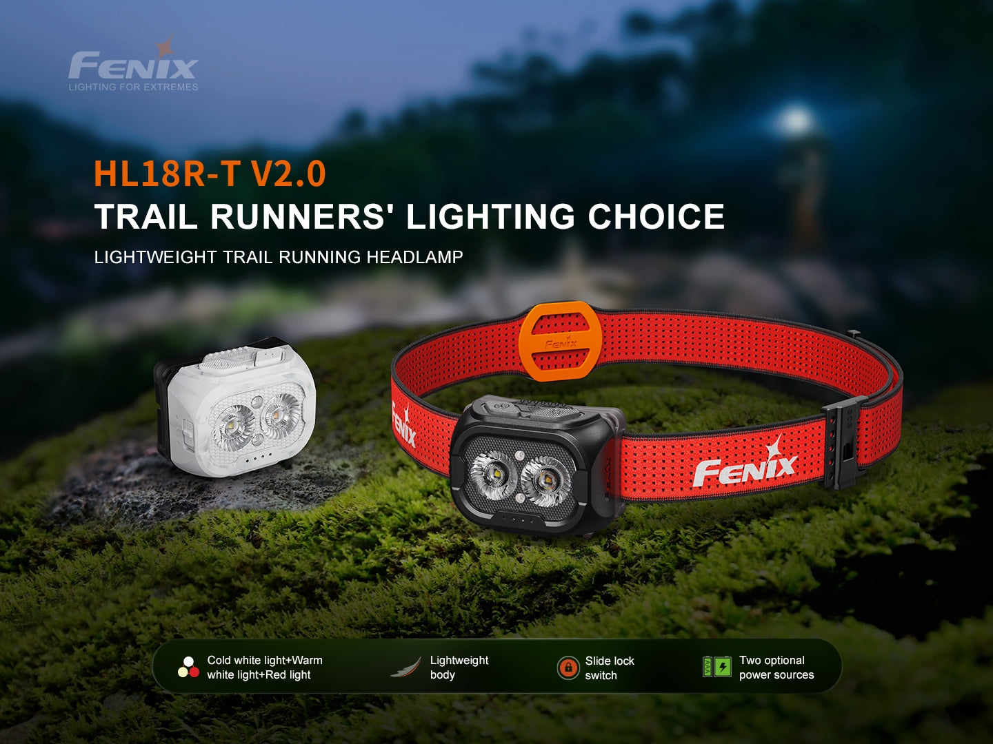Fenix HL18R-T V2 Lightweight Trail Running Headlamp - Energize Trek