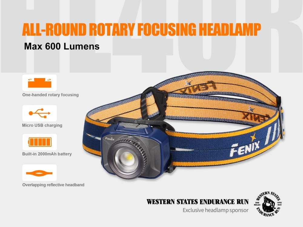 Fenix HL40R Focusable USB Rechargeable LED Headlamp - Energize Trek