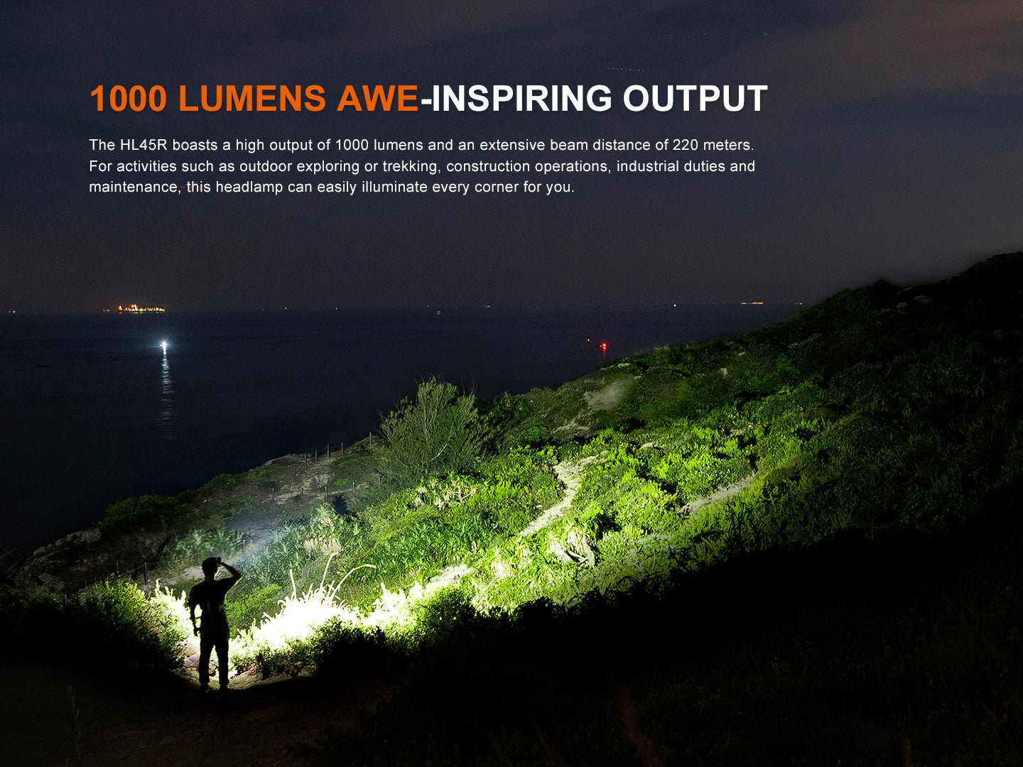 Fenix HL45R Rechargeable Focusing Gesture-Sensing Headlamp - Energize Trek
