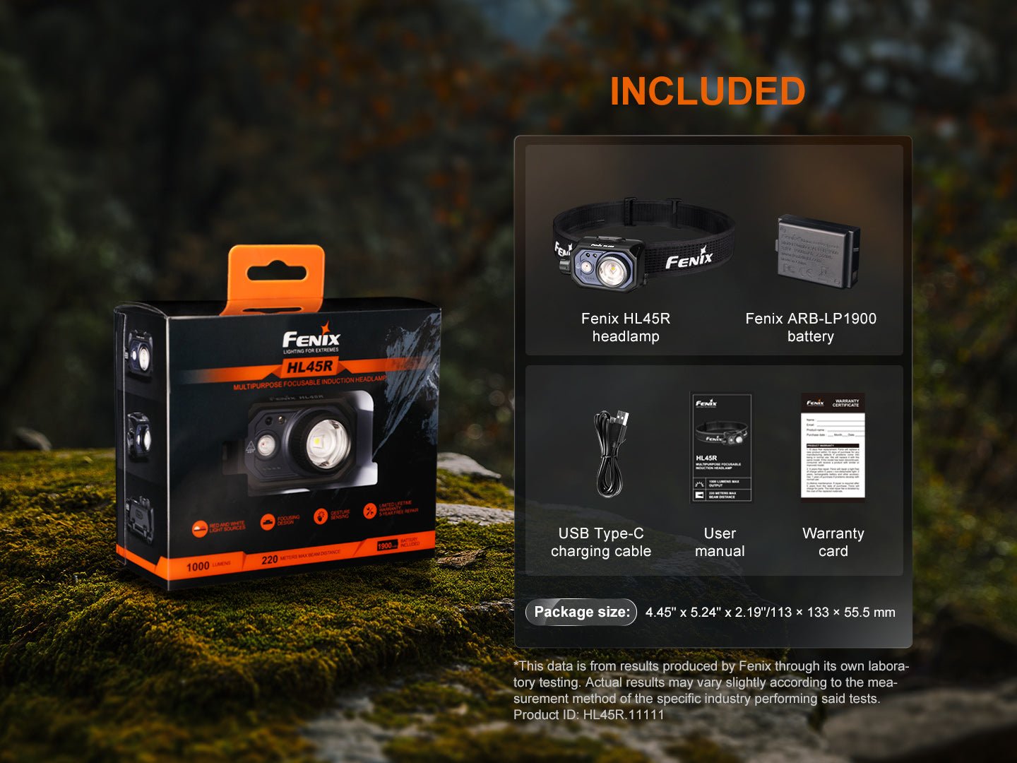 Fenix HL45R Rechargeable Focusing Gesture-Sensing Headlamp - Energize Trek