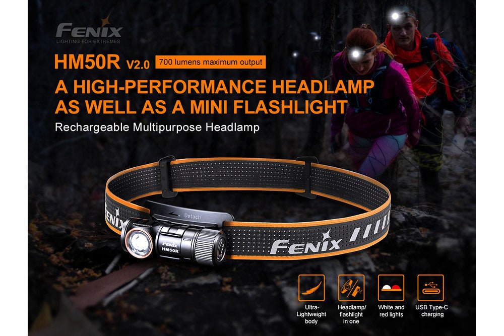 Fenix HM50R V2.0 LED Headlamp - 700 Lumens - Energize Trek