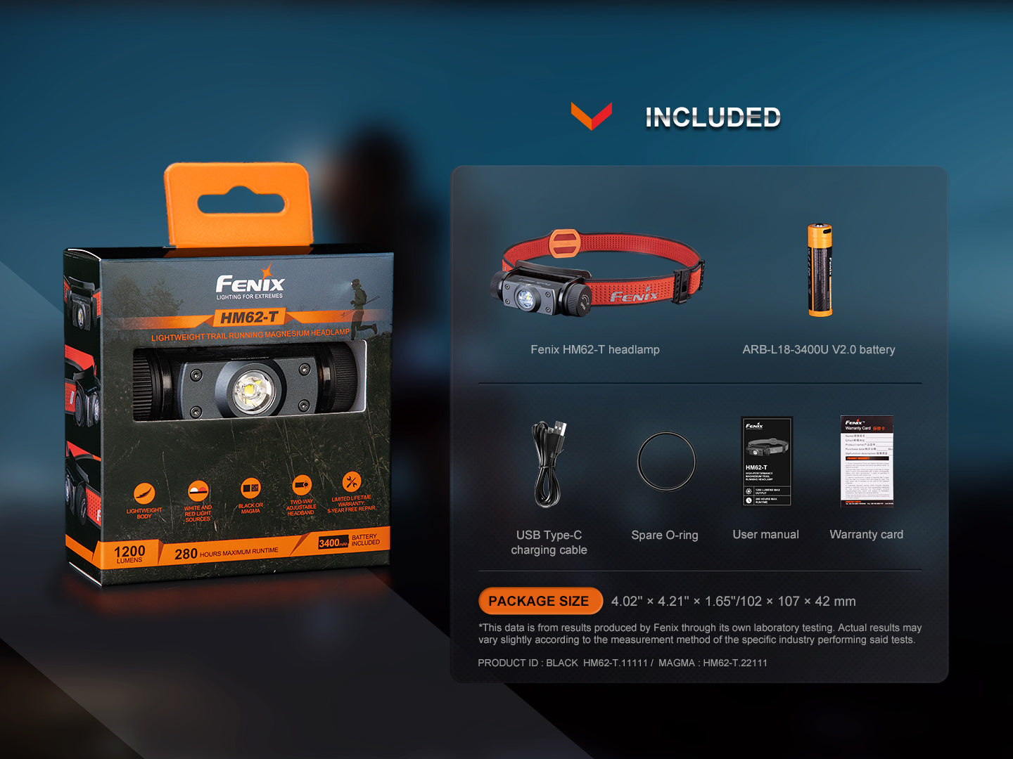 Fenix HM62-T Lightweight Trail Running Headlamp - Energize Trek
