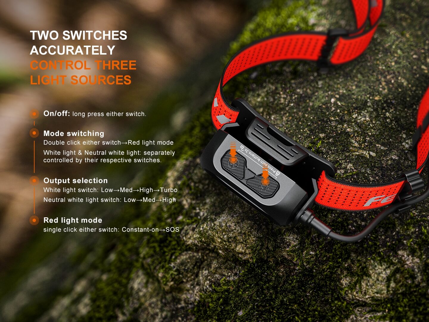 Fenix HP12R-T Balanced Trail Headlamp - Energize Trek