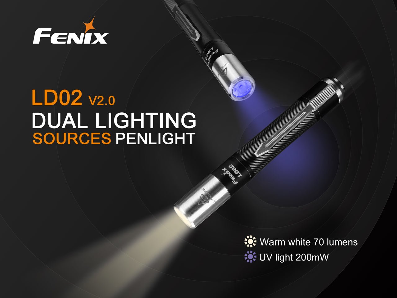 Fenix LD02 V2.0 EDC LED Penlight with UV Lighting - Energize Trek