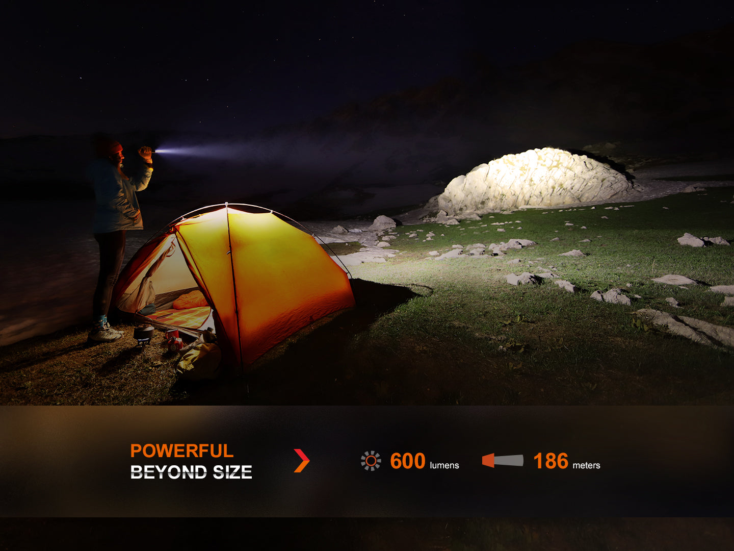 Fenix LD12R Dual Light Flashlight - 600 Lumens - Energize Trek