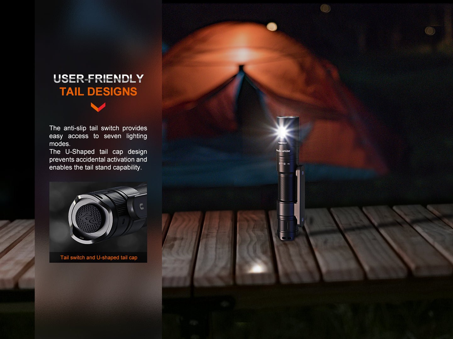 Fenix LD12R Dual Light Flashlight - 600 Lumens - Energize Trek