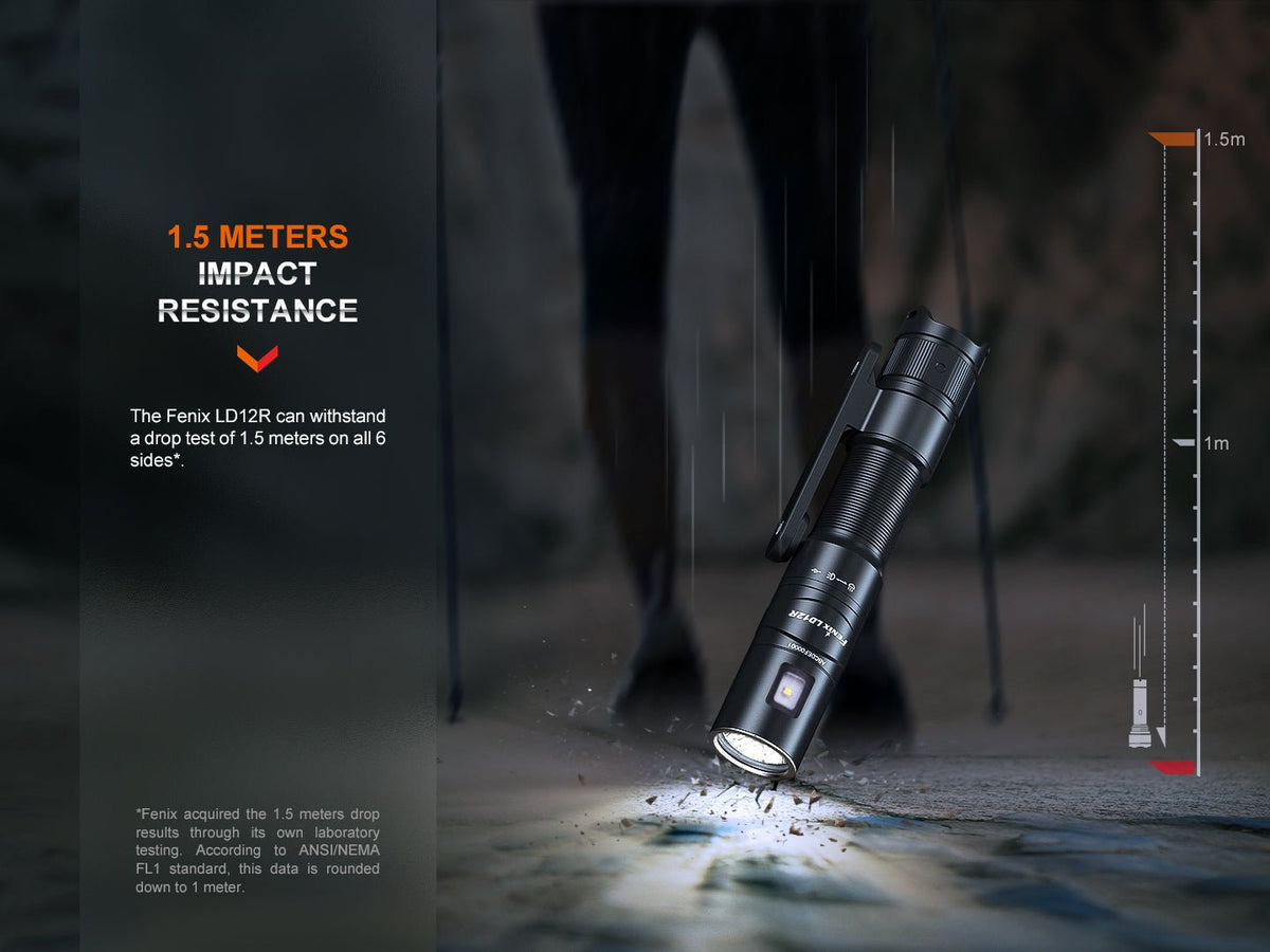 Fenix LD12R Dual Light Flashlight - 600 Lumens - Energize Trek