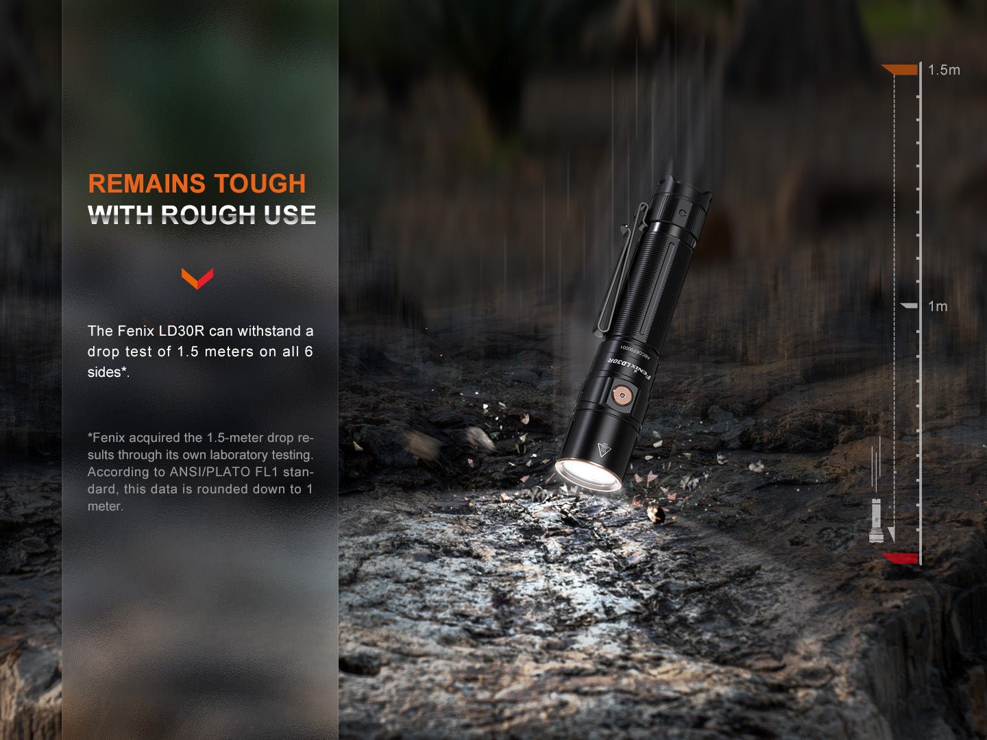 Fenix LD30R High-Performance Lightweight Flashlight - Energize Trek