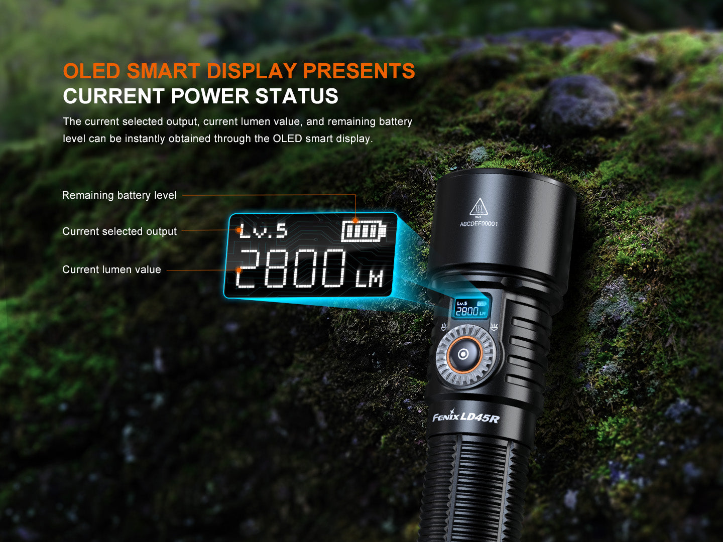 Fenix LD45R Digital Focus Rechargeable LED Flashlight - Energize Trek