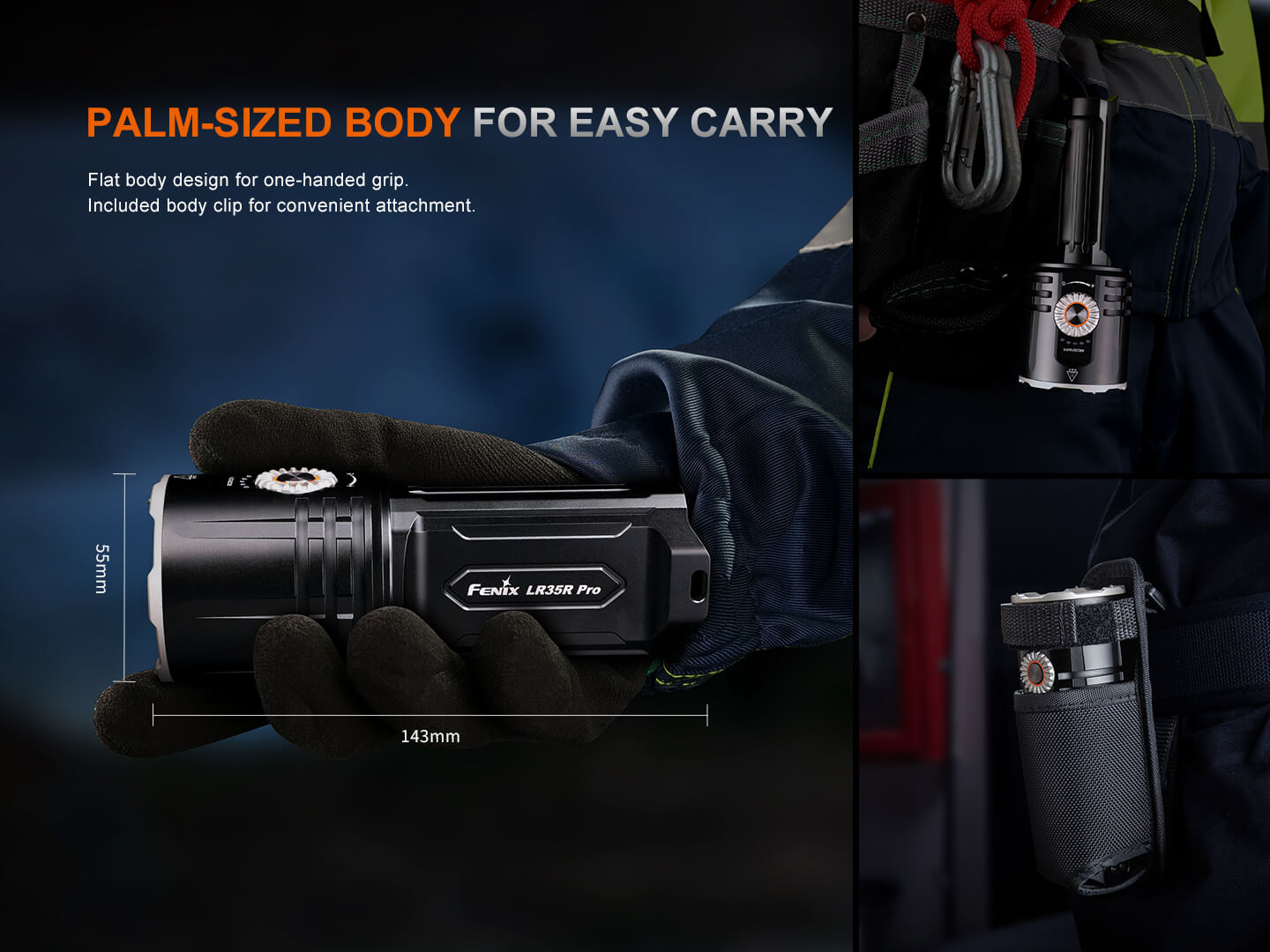 Fenix LR35R PRO Rechargeable Palm-Sized Searchlight - Energize Trek