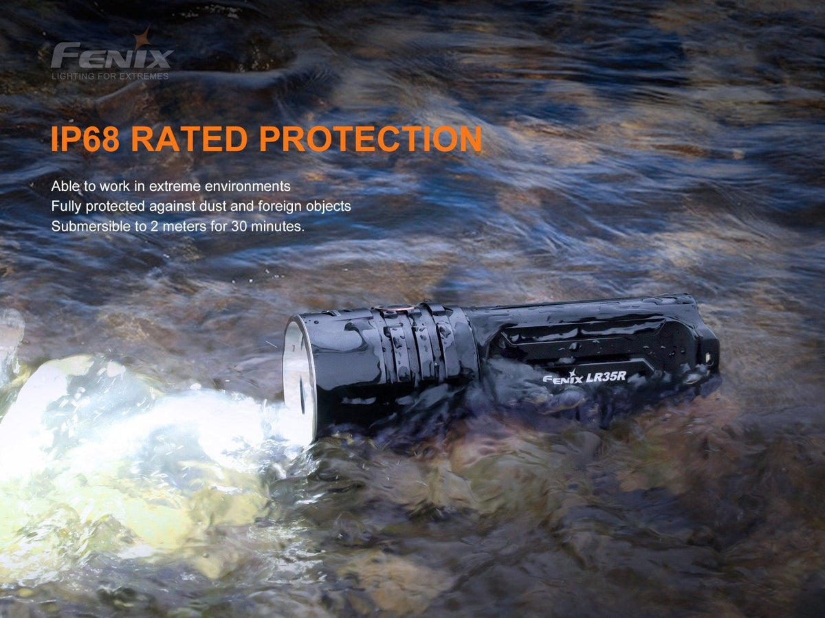 Fenix LR35R Rechargeable LED Flashlight - 10,000 Lumens - Energize Trek