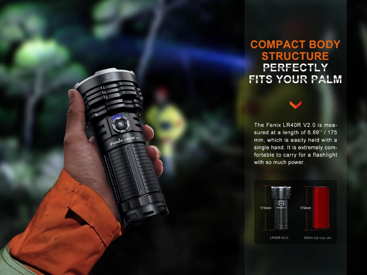 Fenix LR40R V2.0 Rechargeable LED Searchlight - Energize Trek