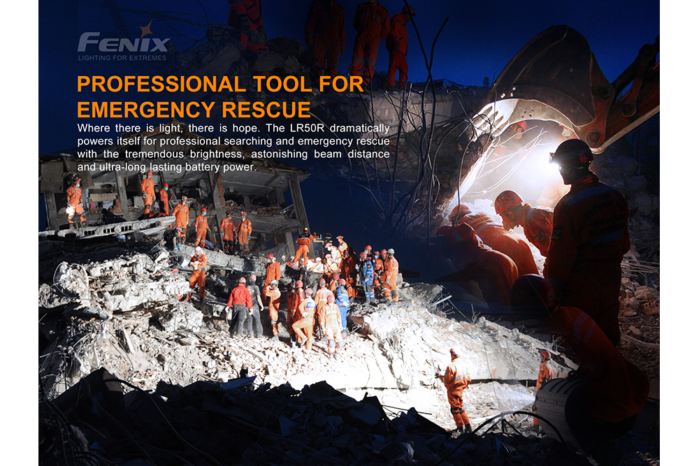 Fenix LR50R Multifunctional LED Search Light - 12000 Lumens - Energize Trek