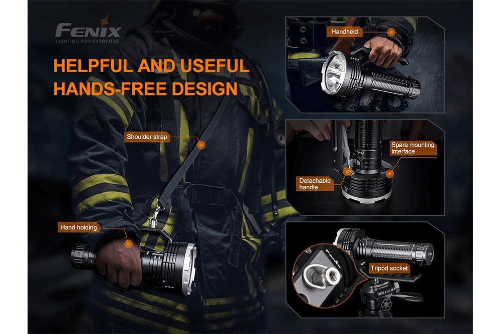 Fenix LR80R Rechargeable LED Searchlight - 18000 Lumens - Energize Trek