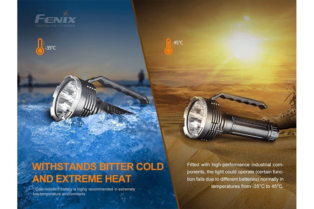 Fenix LR80R Rechargeable LED Searchlight - 18000 Lumens - Energize Trek