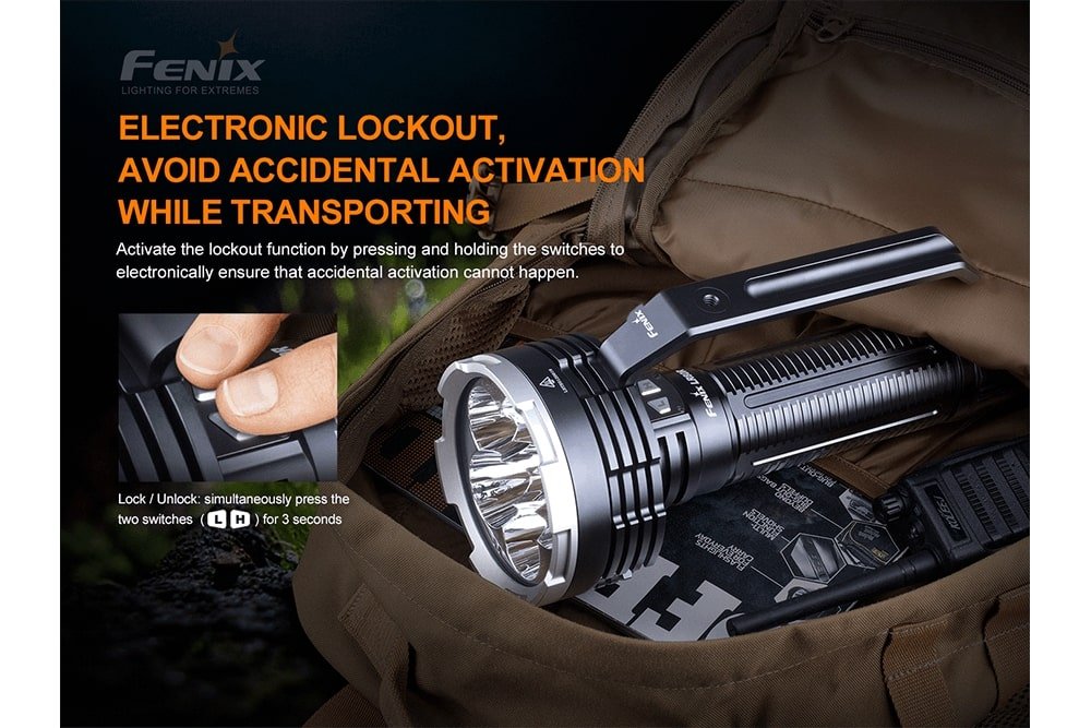 Fenix LR80R Rechargeable LED Searchlight - 18000 Lumens - Energize Trek