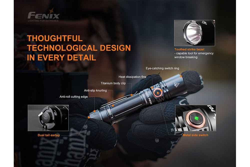 Fenix PD35 V3.0 Everyday Carry Flashlight - 1700 Lumens - Energize Trek