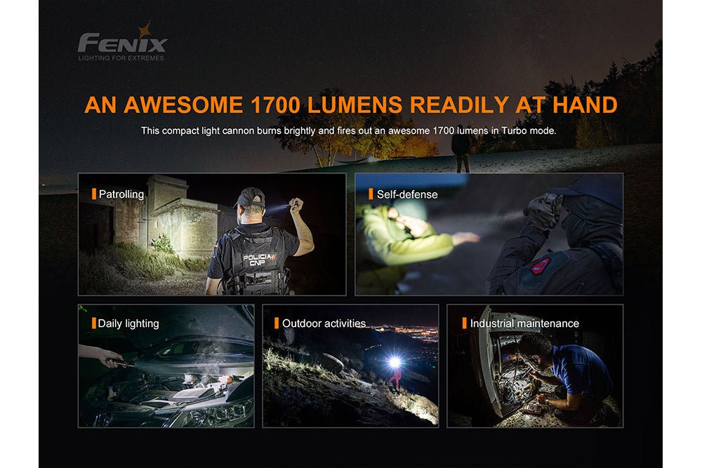 Fenix PD35 V3.0 Everyday Carry Flashlight - 1700 Lumens - Energize Trek