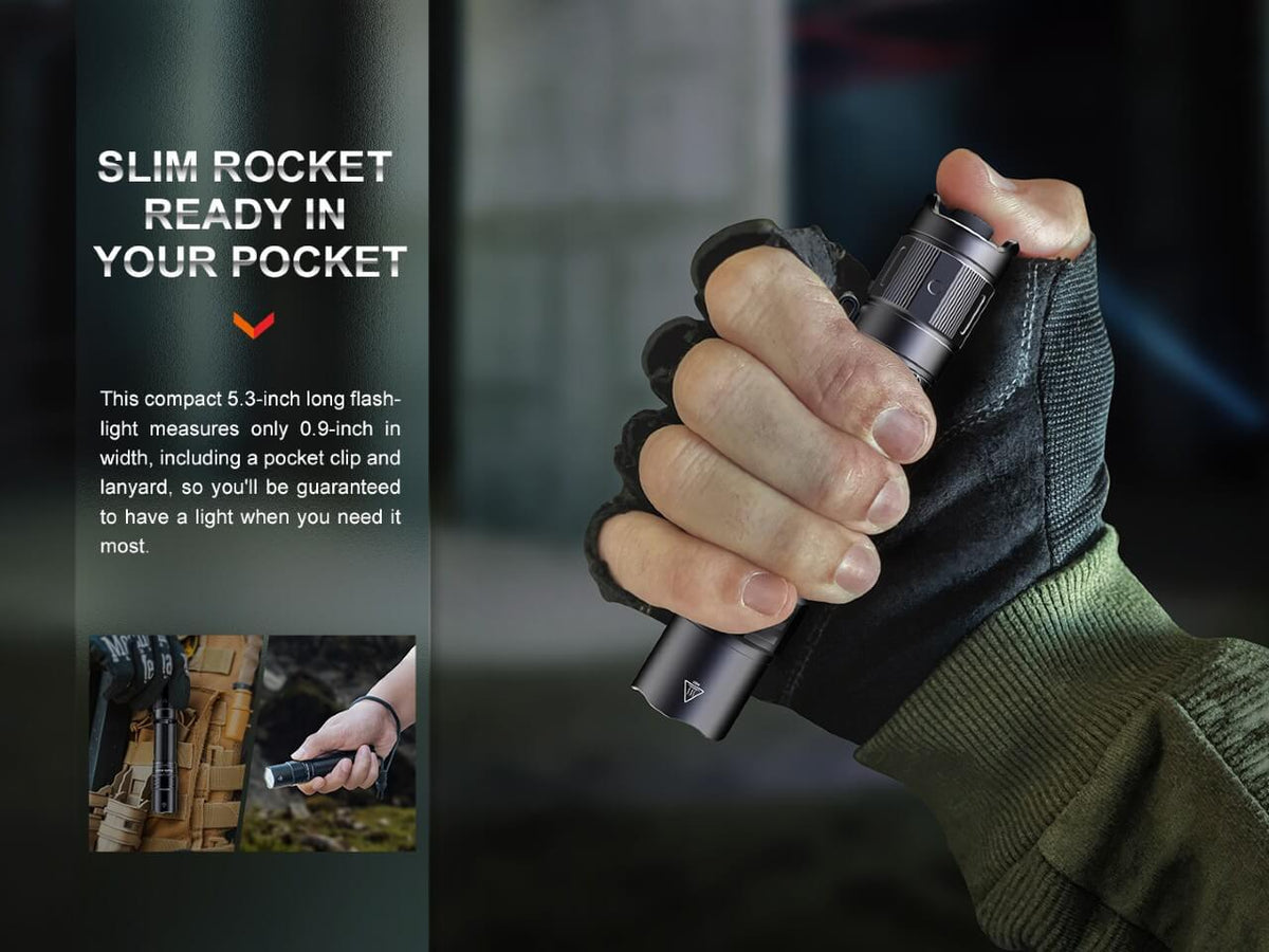 Fenix PD35R Compact Rechargeable Tactical Flashlight - Energize Trek