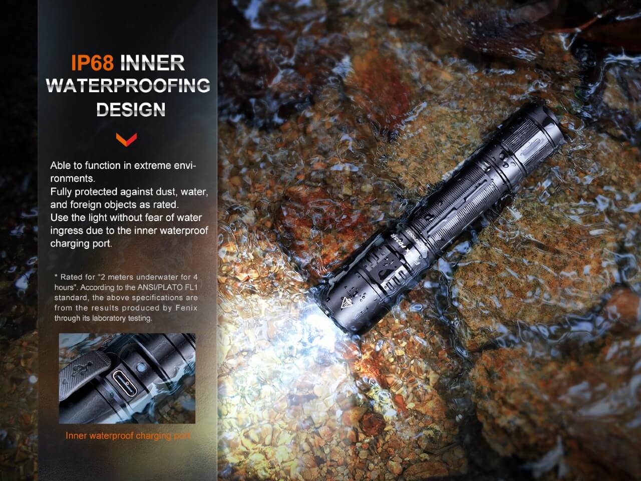 Fenix PD35R Compact Rechargeable Tactical Flashlight - Energize Trek