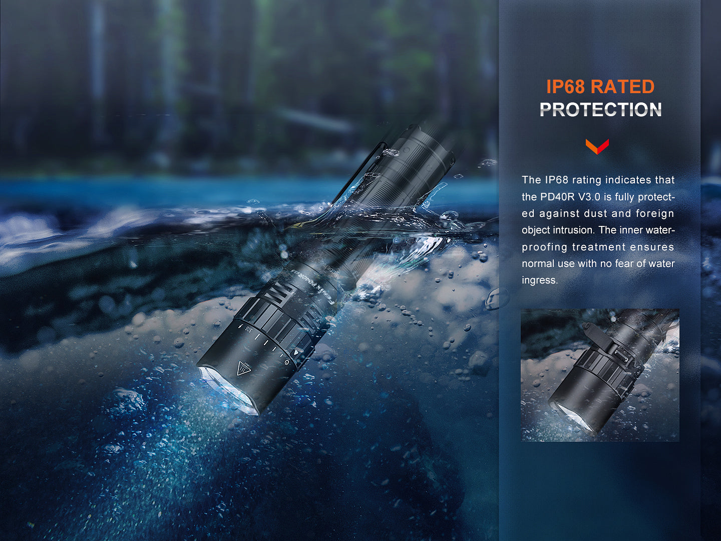 Fenix PD40R V3 Rechargeable Flashlight - Energize Trek