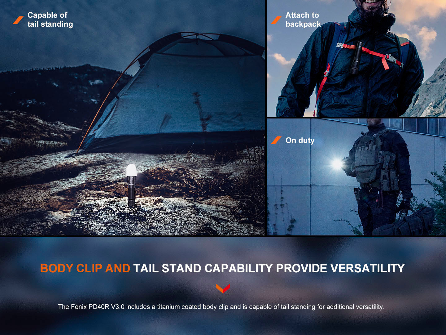 Fenix PD40R V3 Rechargeable Flashlight - Energize Trek