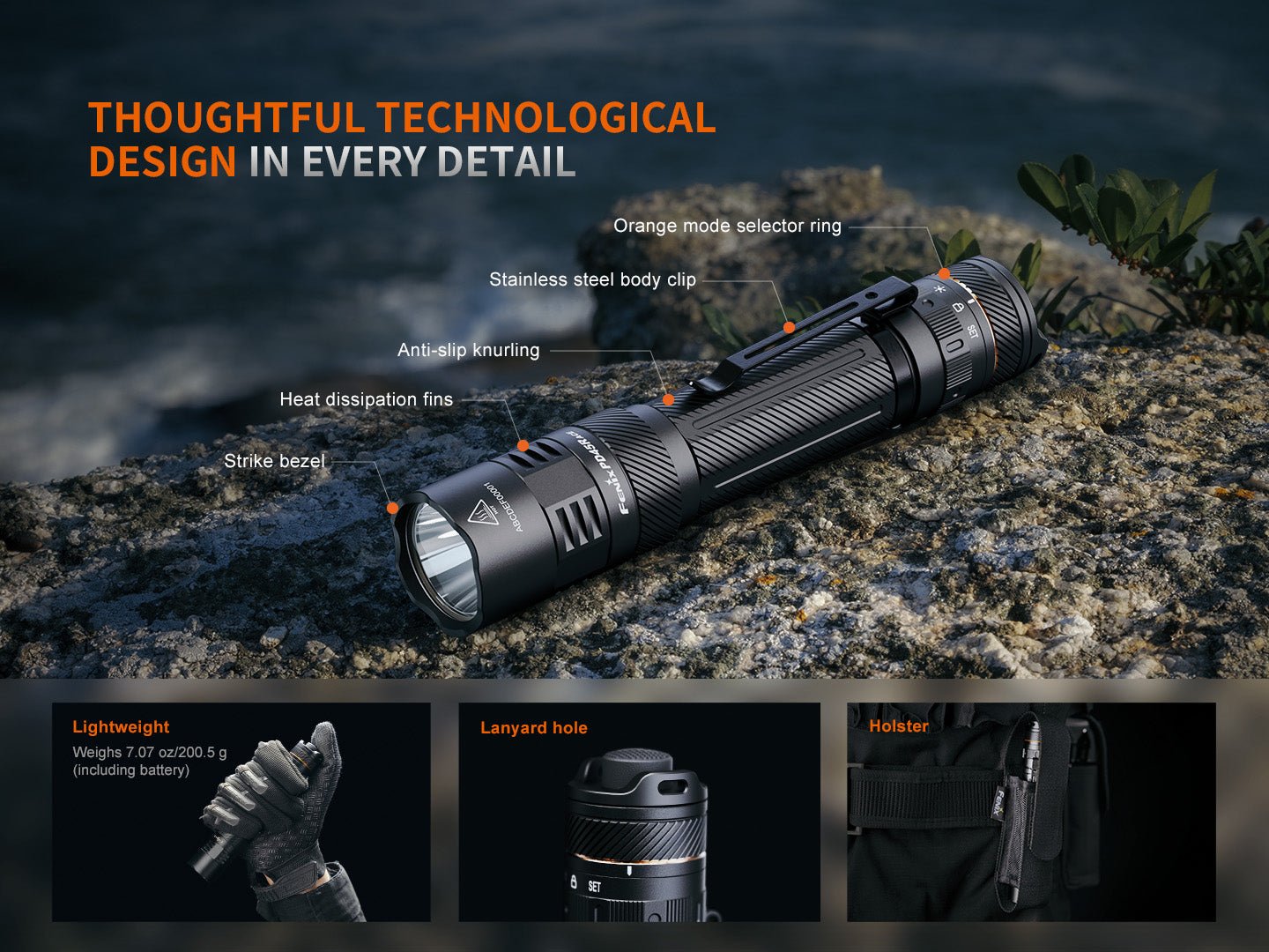 Fenix PD45R ACE Multi-Mode Tactical Flashlight - Energize Trek