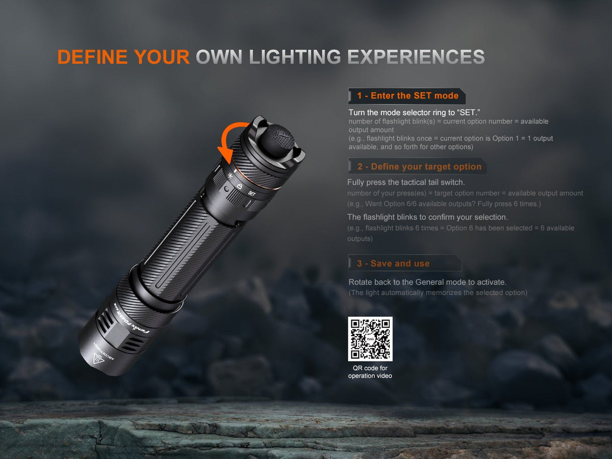 Fenix PD45R ACE Multi-Mode Tactical Flashlight - Energize Trek