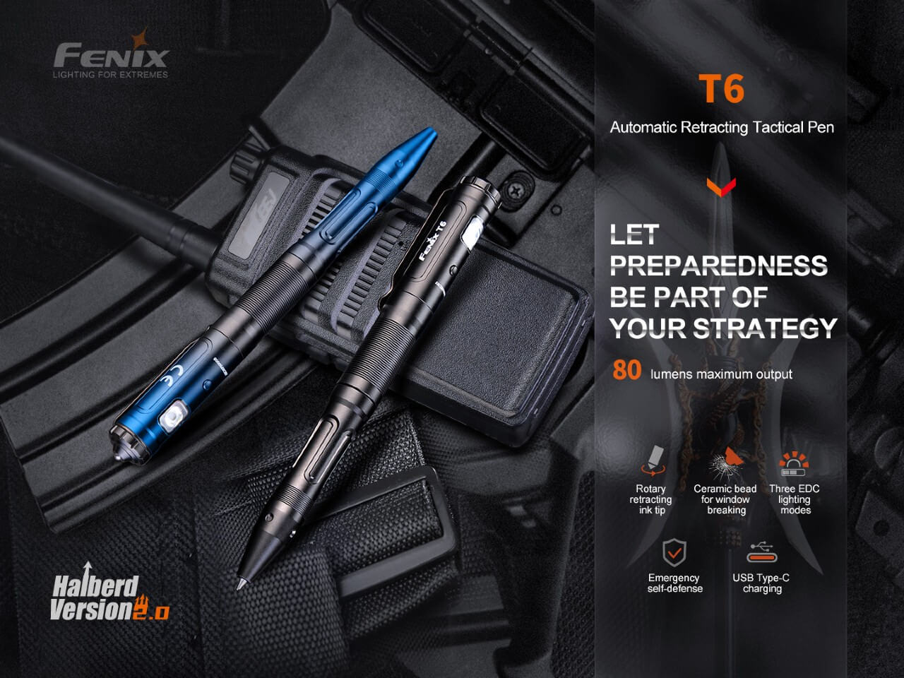 Fenix T6 Tactical LED Penlight - Energize Trek