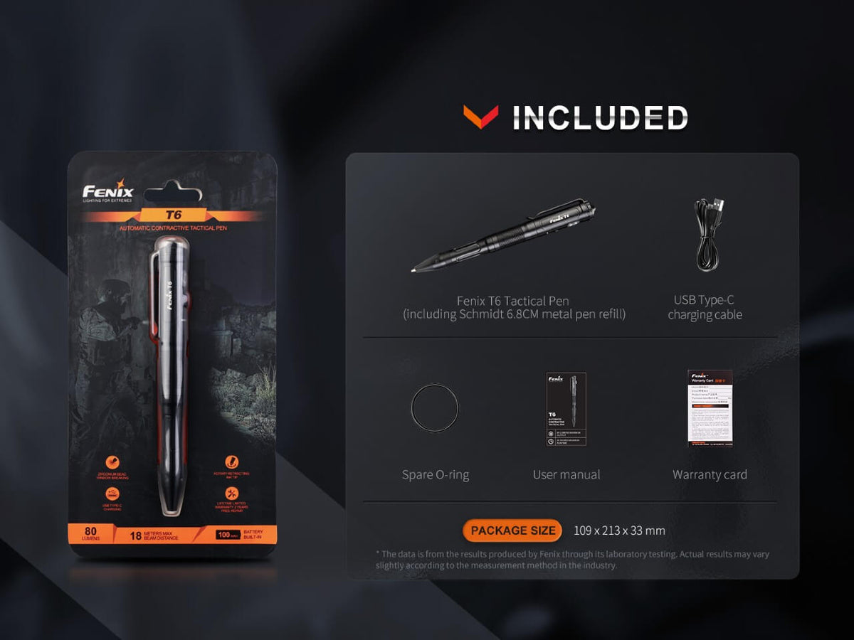 Fenix T6 Tactical LED Penlight - Energize Trek