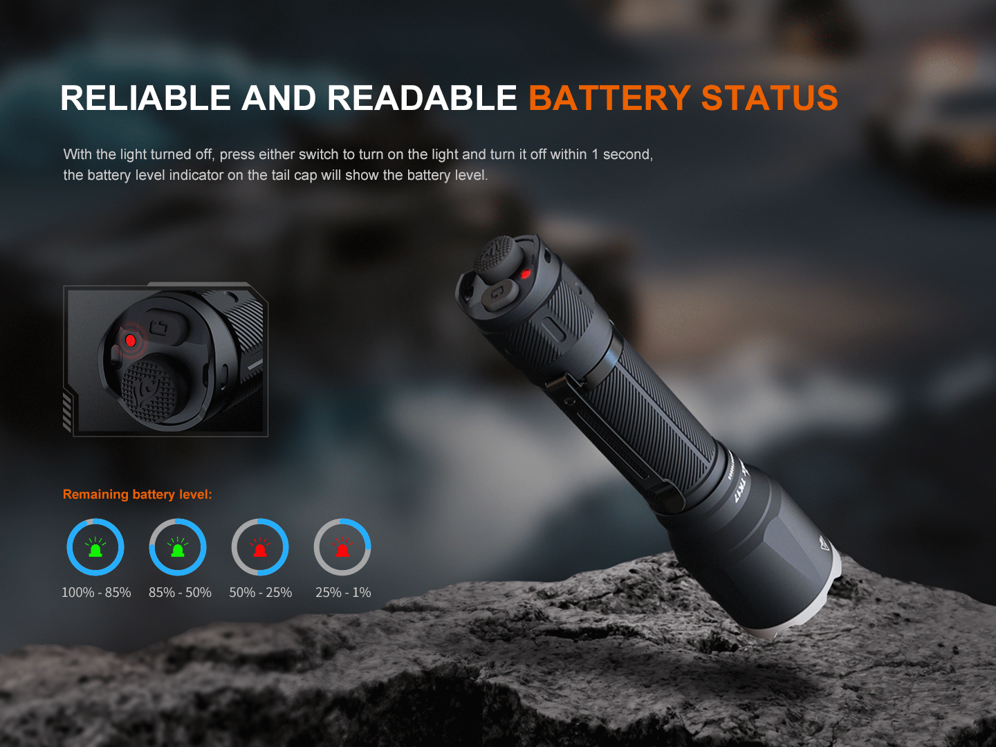 Fenix TK17 Dual Switch Tactical Flashlight - Energize Trek