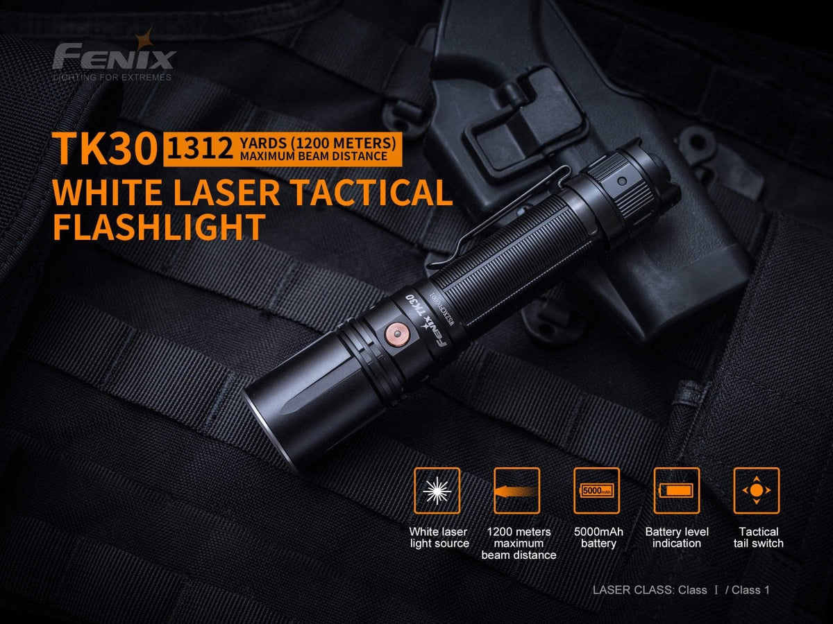 Fenix TK30 White Laser LED Flashlight - Energize Trek